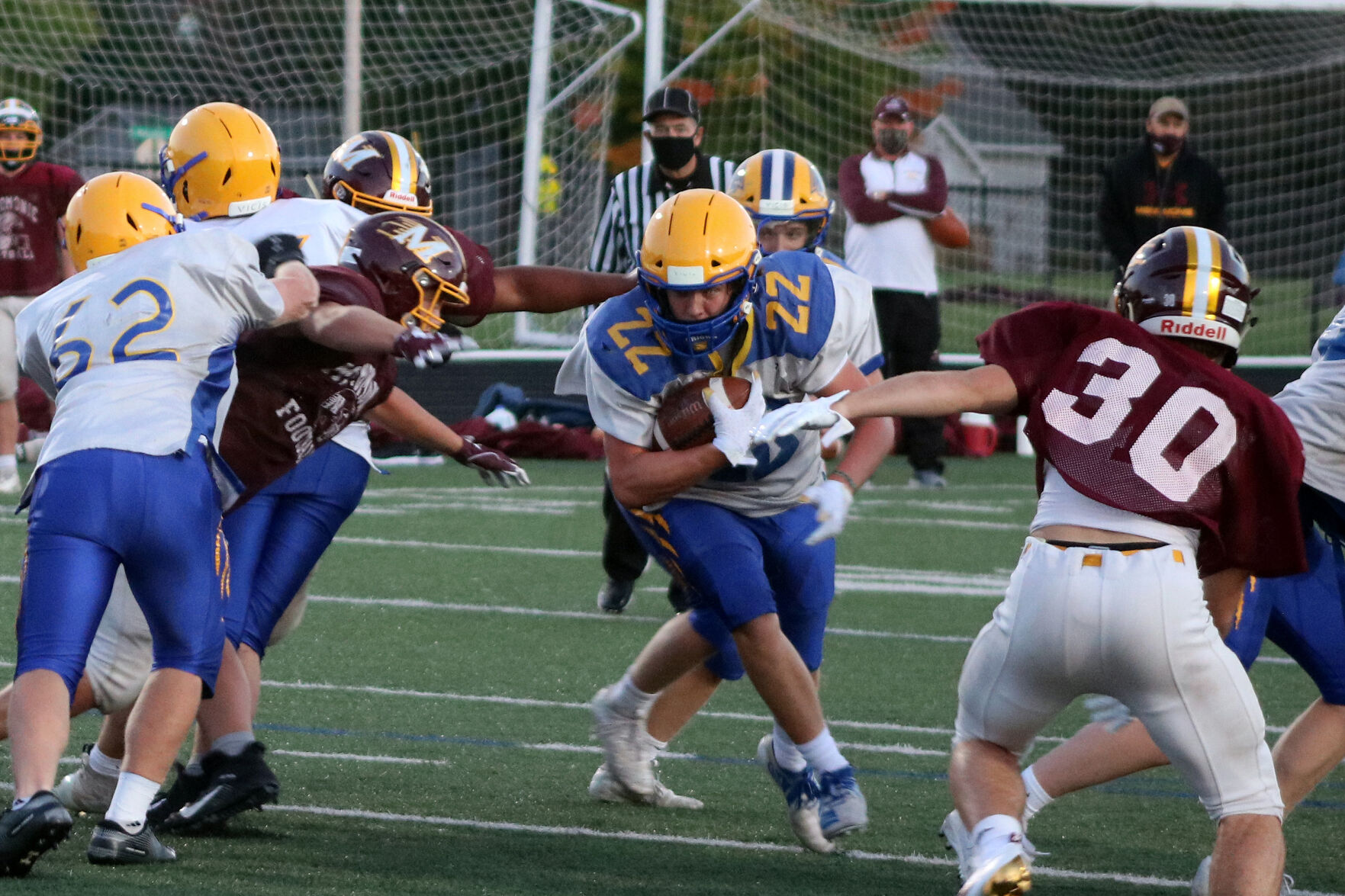 Rice Lake football scrimmage vs. Menomonie 9-18-20